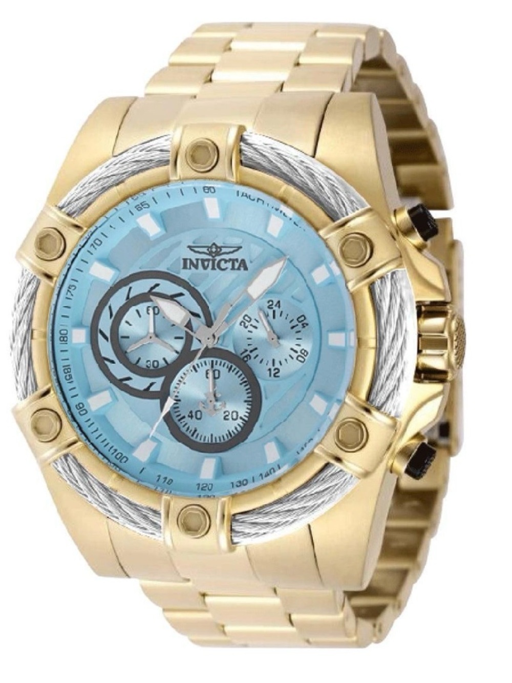 New in box Invicta Bolt Men's Watch
- 52mm, Gold blue face